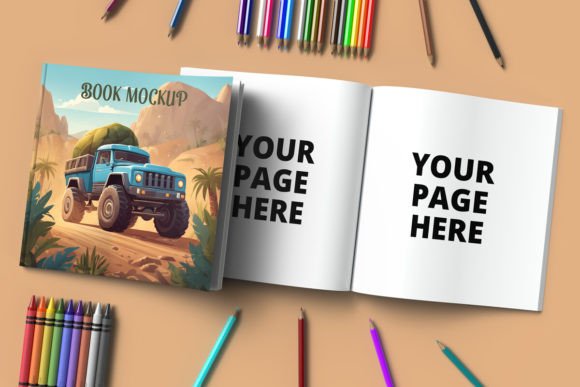 Download Square Book Branding Mockup - Premium Resources