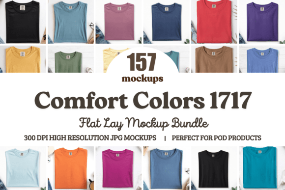 Download Comfort Colors 1717 Flat Lay Mockups - Mockups Collection