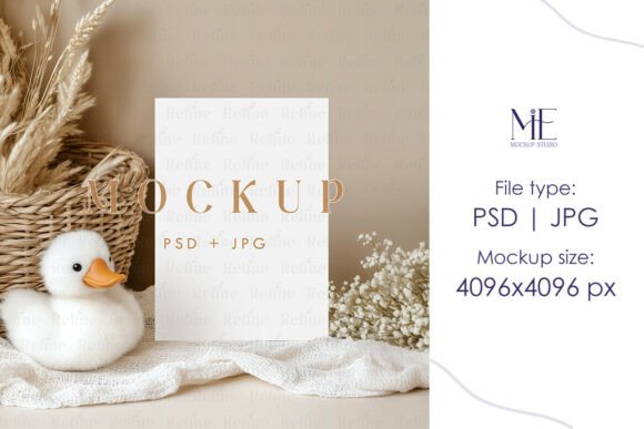 Download Rustic Baby Shower Invitation Mockup PSD - Mockup psd Collection