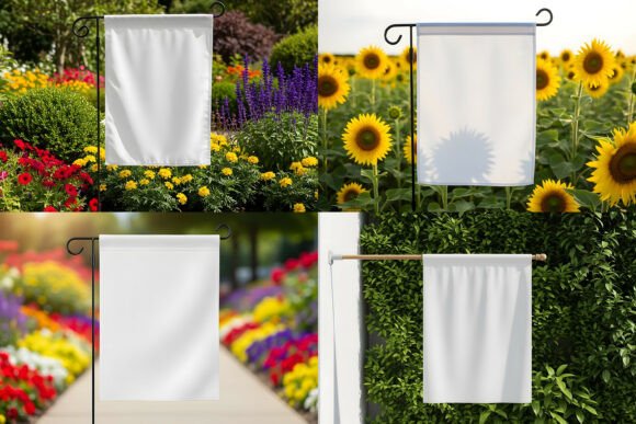 Download Garden Flags Jpg Mockups Set - Mockups Collection