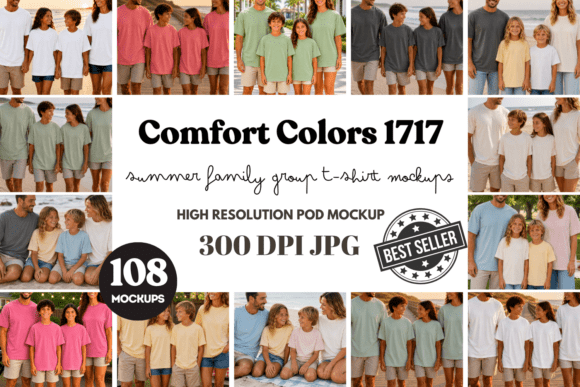 Download C1717 Summer Family Group Mockup Bundle - Group mockup Collection