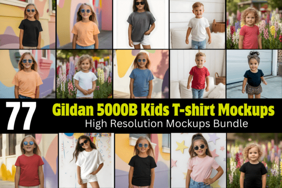 Download Gildan 5000B Kids T-shirt Mockups - Mockups Collection