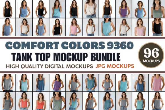 Download Comfort Colors 9360 Tank Top Mockups - Mockups Collection