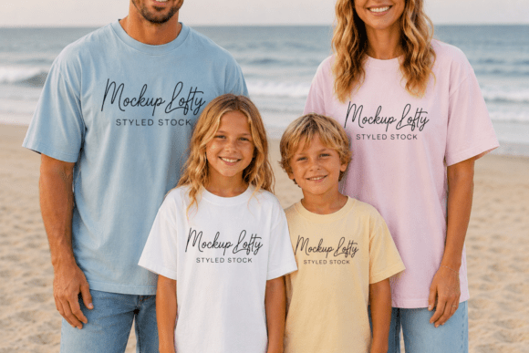 Download C1717 Summer Family Group Mockup 49 - Group mockup Collection