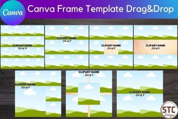 Download Clipart Mockup Canva Frame Template - Art mockup Collection
