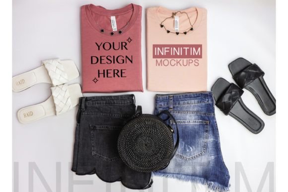 Download Summer Tshirt Mockups Bella Canvas 3001 - Mockups Collection