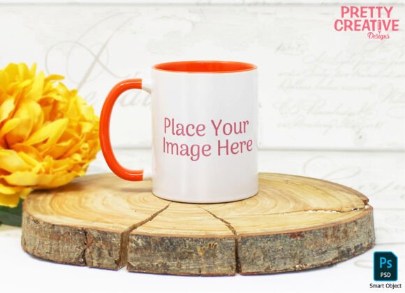 Download Orange Handle Single Mug Smart Mockup - Art mockup Collection