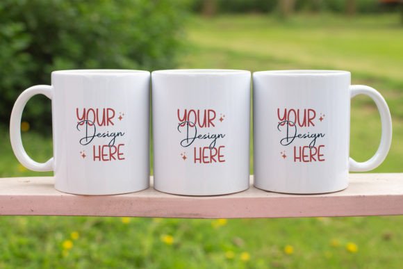 Download Set of Three 11oz Mug Mockup PSD - Mockup psd Collection