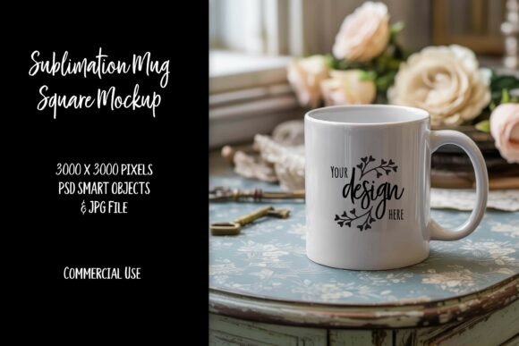 Download Shabby Chic Sublimation Mug Mockup PSD - Mockup psd Collection