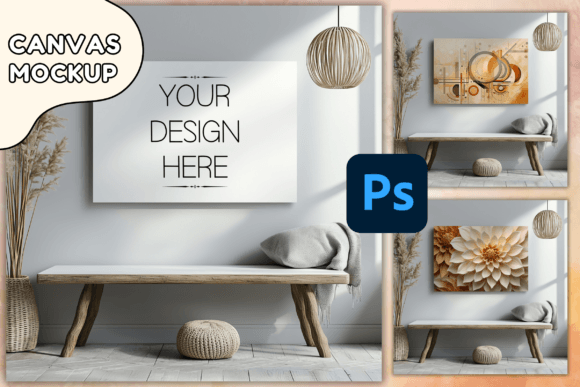 Download Poster Mockup PSD Canvas Mockup Unframed - Mockup psd Collection