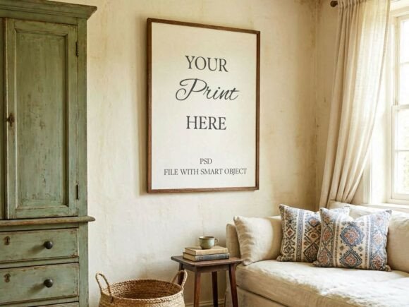 Download Rustic Farmhouse Frame Mockup PSD - Mockup psd Collection