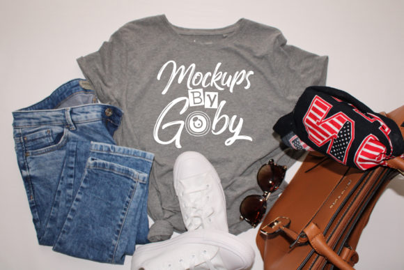 Download Gray T-shirt Mockups, Jeans Template - Mockups Collection