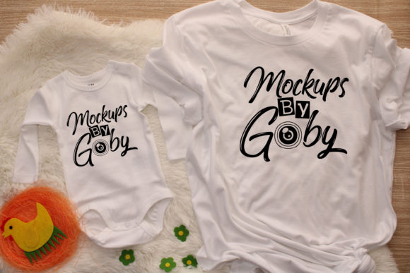 Download Matching White T-shirt Mockups, Family, - Mockups Collection