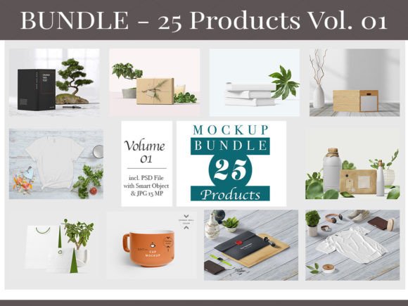 Download Bundle Product Mockups Vol. 01 - Product mockups Collection