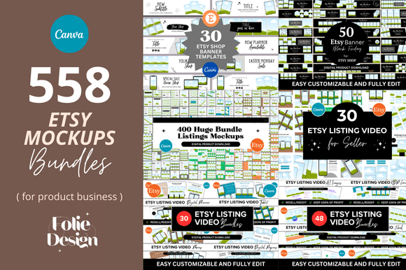 Download 558 Etsy Mockups Templates Bundle - Mockups Collection