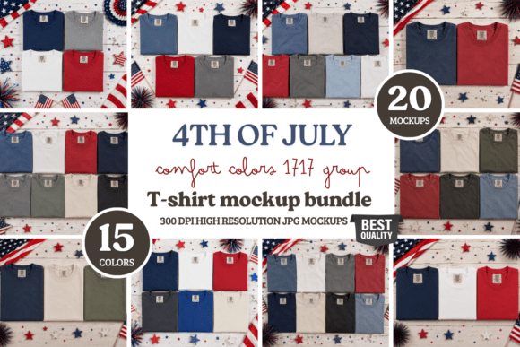 Download 4th of July C1717 Group Mockup Bundle - Group mockup Collection