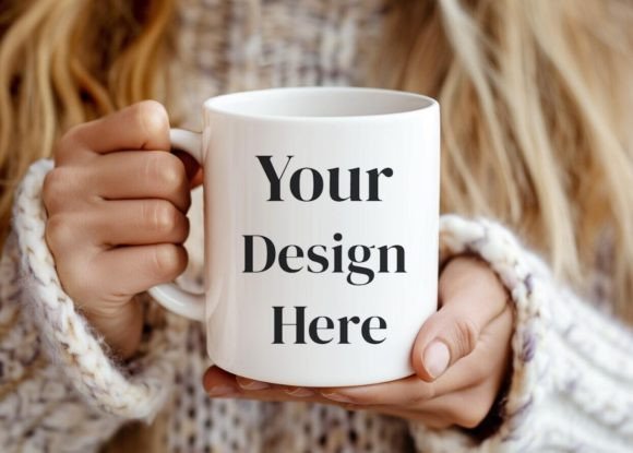 Download Girl Holding Coffee Mug Mockup PSD - Mockup psd Collection