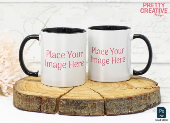 Download Black Handle Twin Mug Smart Mockup - Art mockup Collection