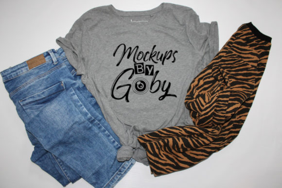 Download Gray T-shirt Mockups, Jeans Template, - Mockups Collection