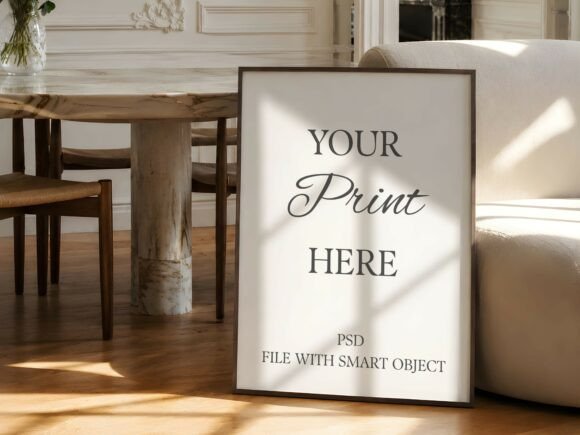 Download Parisian Dark Floor Frame Mockup PSD - Mockup psd Collection