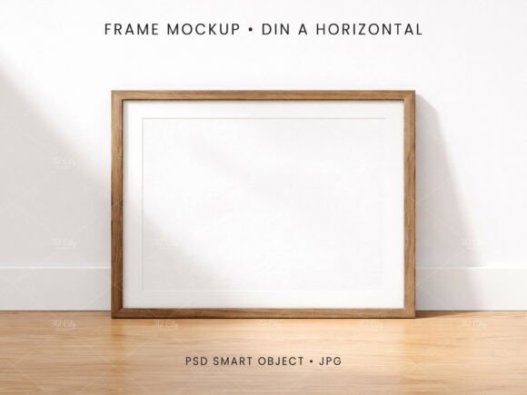 Download A4 Horizontal Frame Mockup PSD JPG - Mockup psd Collection