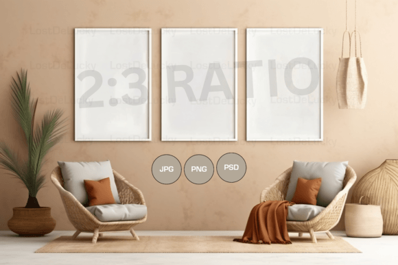 Download Boho Mockups Set of 3, Frame Mockup, PSD - Mockups Collection
