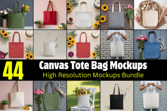 Download Canvas Tote Bag Mockups Bundle - Mockups Collection