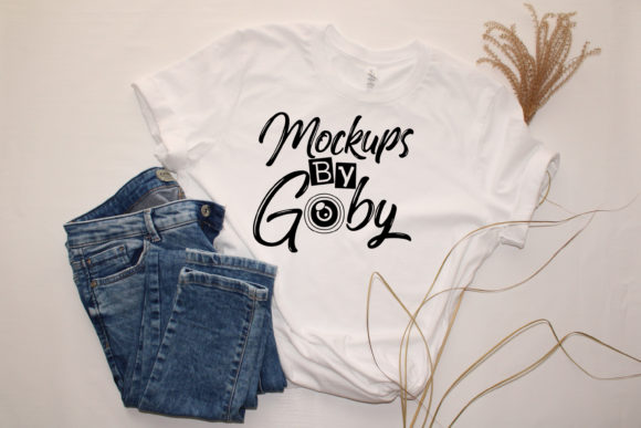 Download White T-shirt Mockups, Jeans Template - Mockups Collection