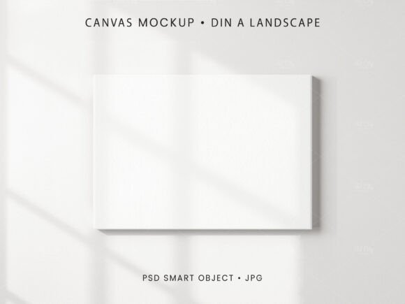 Download A4 Landscape Canvas Mockup PSD JPG - Mockup psd Collection