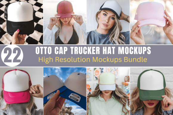 Download Otto Cap Trucker Hat Mockups Bundle - Mockups Collection