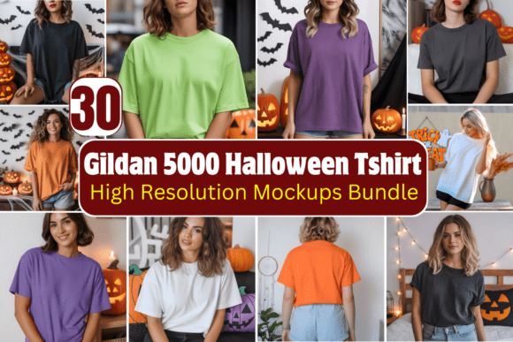 Download Gildan 5000 Halloween Tshirt Mockups - Mockups Collection