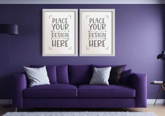 Download Set of 2 Wall Art Mockup - Art mockup Collection