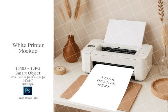 Download White Printer Blank Sheet Mockup PSD - Mockup psd Collection