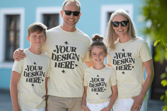 Download Family Group T-Shirt Mockups - Mockups Collection