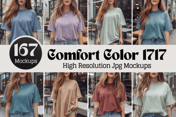 Download Comfort Colors 1717 Tshirt Mockups Bundl - Mockups Collection