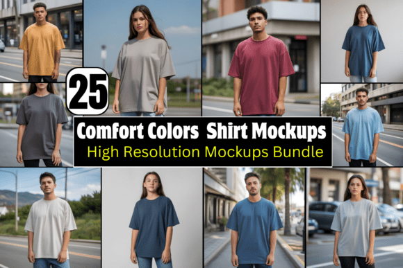 Download Comfort Colors T-Shirt Mockups Bundle - Mockups Collection
