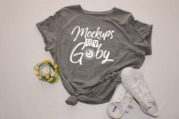 Download Gray T-shirt Mockups, Snickers,Styled - Mockups Collection