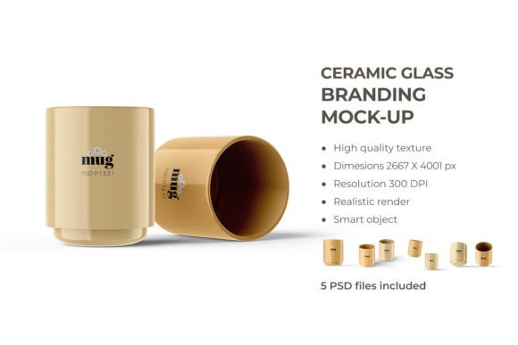 Download Ceramic Glass Branding Mockup - Branding mockup Collection