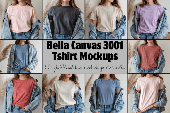 Download Bella Canvas 3001 Tshirt Mockups Bundle - Mockups Collection