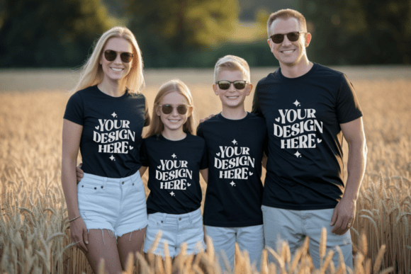 Download Family Group T-Shirt Mockups - Mockups Collection