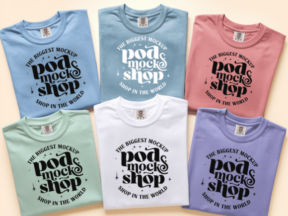 Download Comfort Colors 1717 Group Mockup - Group mockup Collection