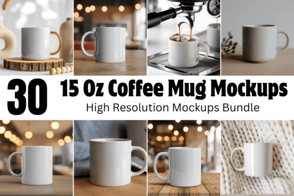 Download 15 Oz Coffee Mug Mockups Bundle - Mockups Collection