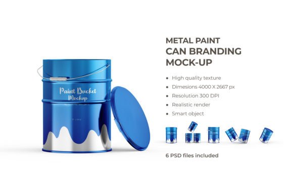 Download Metal Paint Can Branding Mockup - Branding mockup Collection