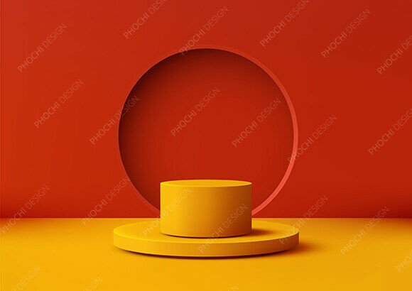 Download Vibrant Yellow Podium Product Mockups, - Product mockups Collection