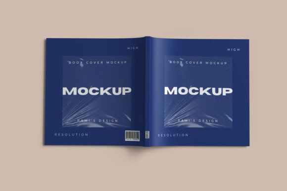 Download Open 8.5 X 8.5 Book Cover Mockup PSD - Mockup psd Collection