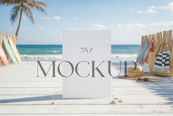 Download Beach Theme Invitation Mockup PSD - Mockup psd Collection